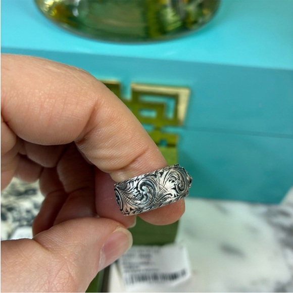 BNWT Gucci gardens silver and black ring - Picture 4 of 8